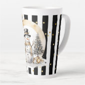 Tasse Latte Groß Snowman and Stripes Var03 Latte Mok (Rechterhoek)