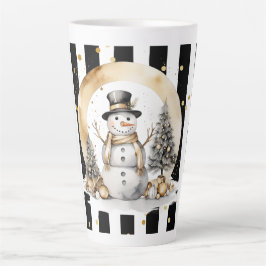 Tasse Latte Groß Snowman and Stripes Var03 Latte Mok
