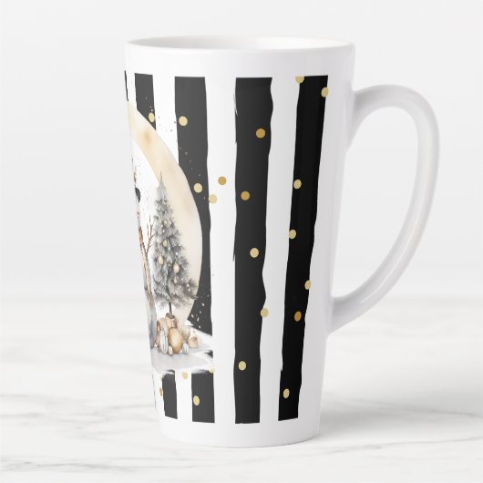 Tasse Latte Groß Snowman and Stripes Var03 Latte Mok (Rechts)