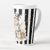 Tasse Latte Groß Snowman and Stripes Var04 Latte Mok (Rechterhoek)