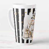 Tasse Latte Groß Snowman and Stripes Var04 Latte Mok (Linkerhoek)