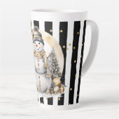Tasse Latte Groß Snowman and Stripes Var06 Latte Mok (Rechterhoek)