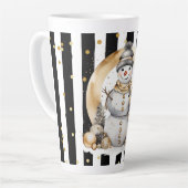 Tasse Latte Groß Snowman and Stripes Var06 Latte Mok (Linkerhoek)