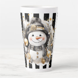Tasse Latte Groß Snowman and Stripes Var08 Latte Mok