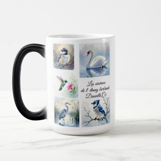 Tasse « Les oiseaux de l’Étang Burbank – Danville  Magische Mok (Links)