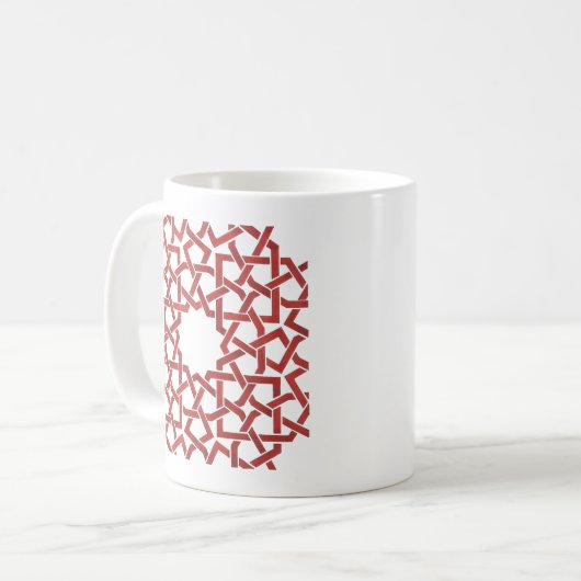 Tasse Marokkaanse Mozaïek Rood MAMLUK Koffiemok (Voorkant links)