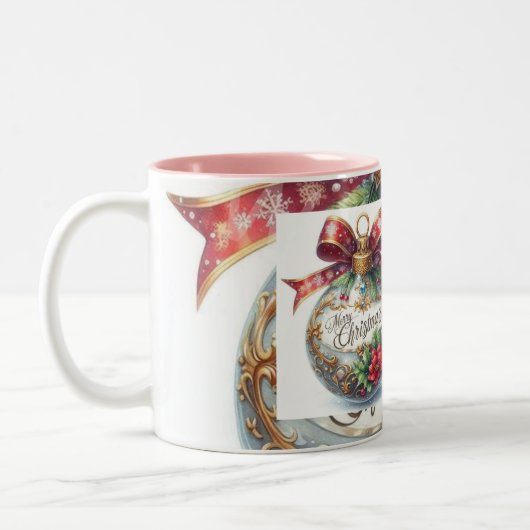 Tasse Merry Christmas Tweekleurige Koffiemok (Links)