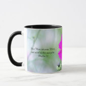 Tasse mit Cosmea-Blüte und Psalm Mok (Links)