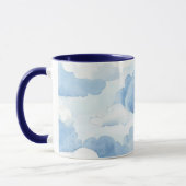 Tasse mit hellblauen Wolkendesign 350ml Mok (Links)