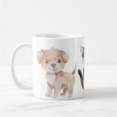 Tasse mit Hund, Katze und Huhn Koffiemok (Links)