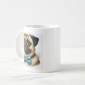 Tasse mit Mops Koffiemok (Voorkant links)