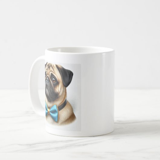 Tasse mit Mops Koffiemok (Voorkant links)