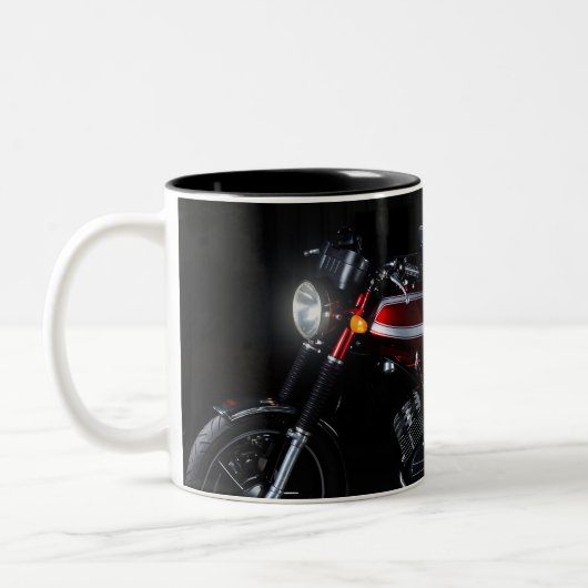 Tasse mit Motorrad Tweekleurige Koffiemok (Links)
