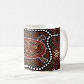 tasse mit schildkröte im aborigines stil koffiemok (Voorkant rechts)