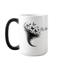 Tasse mit Schmetterlingsmotiv- Flügel der Freiheit