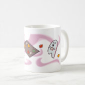 Tasse mit süßen Geistern die Kekse essen Koffiemok (Voorkant rechts)