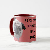 Tasse "Mops" rot Mok (Voorkant links)