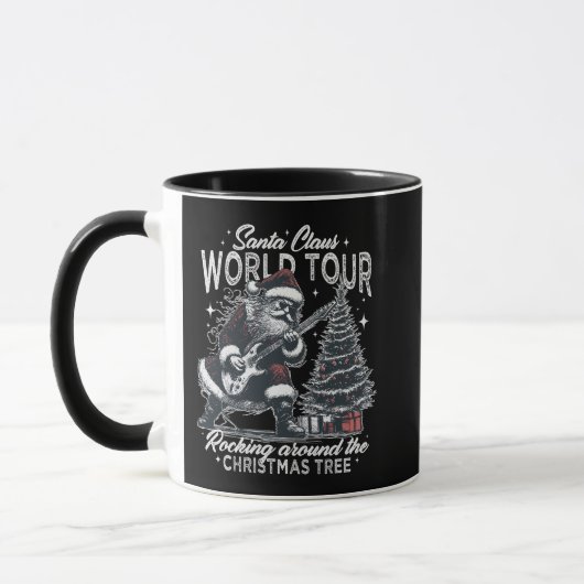 Tasse Mug de Noël Père Noël Rétro Rock Mok (Links)