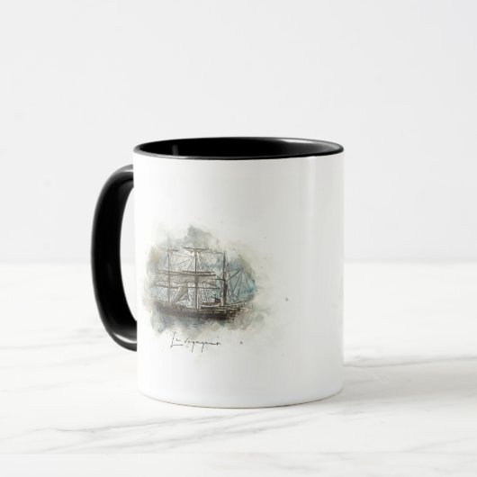 Tasse mug de reiziger mok (Voorkant links)