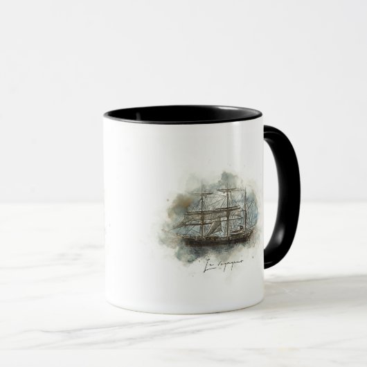 Tasse mug de reiziger mok (Voorkant rechts)