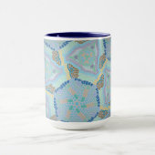 Tasse MUG Jimette Design Blue Grijs Mok (Midden)
