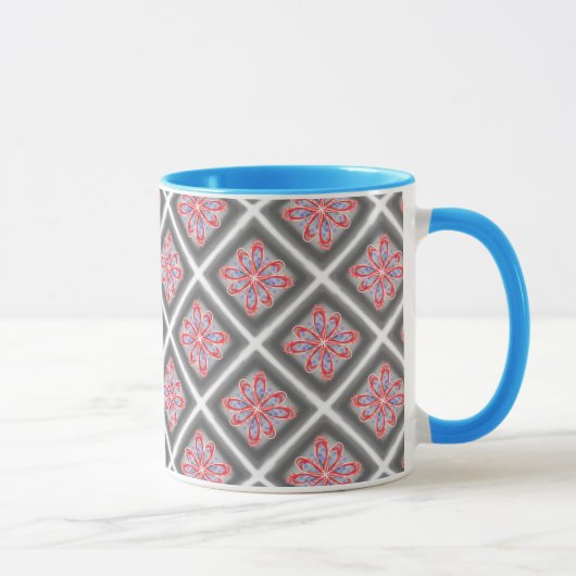 Tasse MUG Jimette Design Blue Red Mok (Rechts)