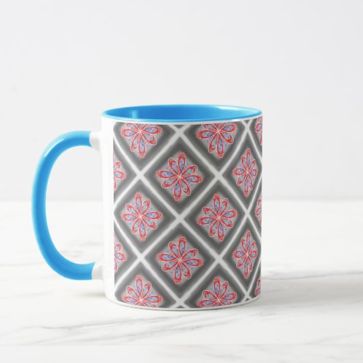 Tasse MUG Jimette Design Blue Red Mok (Links)
