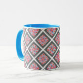 Tasse MUG Jimette Design Blue Red Mok (Voorkant links)