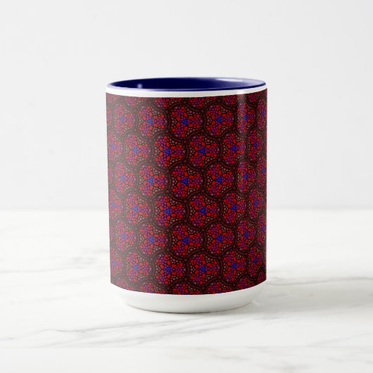 Tasse MUG Jimette Design Red en Blue Mok (Midden)