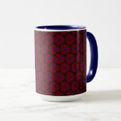 Tasse MUG Jimette Design Red en Blue Mok (Voorkant rechts)