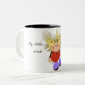 Tasse "My little witch" Tweekleurige Koffiemok (Voorkant links)