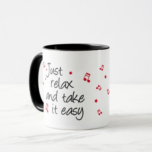 Tasse "Ontspan gewoon" Mok (Voorkant links)