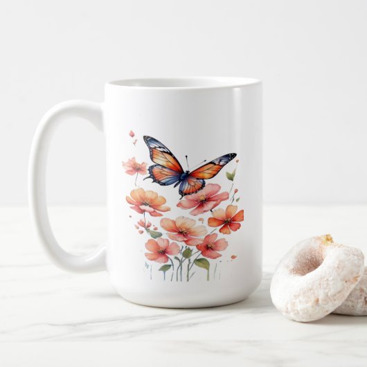 Tasse Papillons Koffiemok (Met donut)