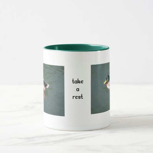 Tasse ruhende Ente: rest even Mok (Midden)