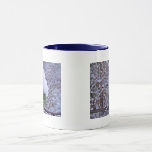 Tasse Schneehäufchen auf hübscher Pflanze Mok (Midden)