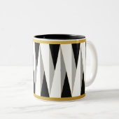 tasse | schwarz | weiss | gold | triangle °2 tweekleurige koffiemok (Voorkant rechts)