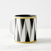 tasse | schwarz | weiss | gold | triangle °2 tweekleurige koffiemok (Voorkant links)