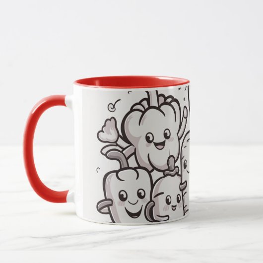 Tasse Smiling Veggies Coffee Mug Mok (Links)