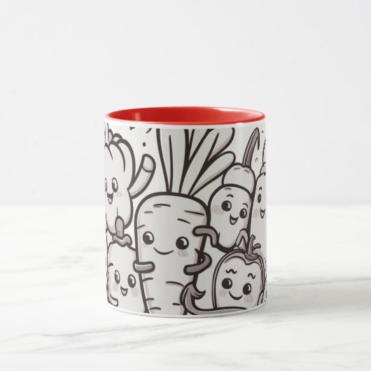 Tasse Smiling Veggies Coffee Mug Mok (Midden)