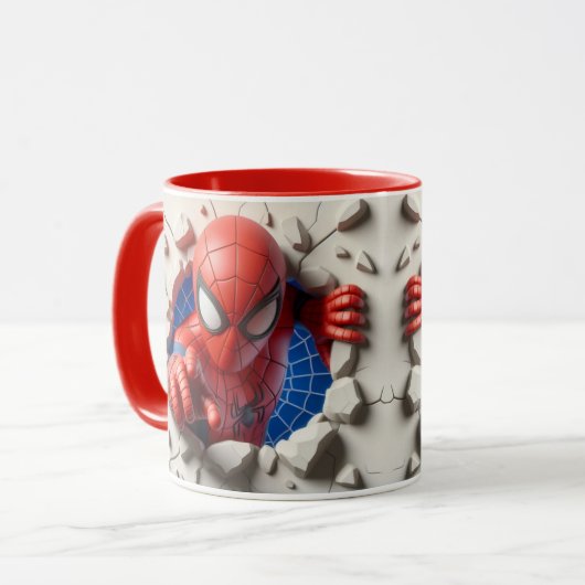 Tasse spiderman 3d mok (Voorkant links)