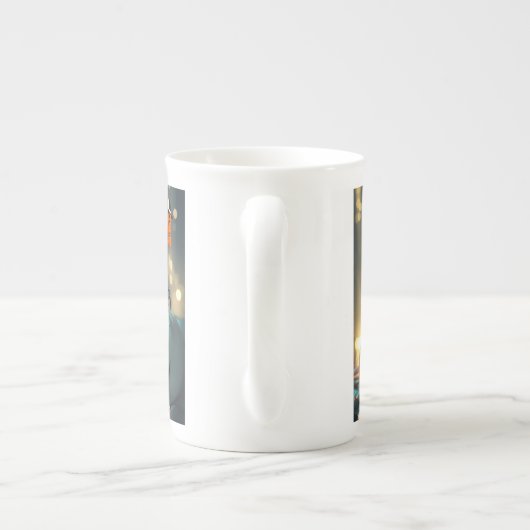 Tasse van Citrouille Hello Halloween! Porselein Kop (Achterkant)