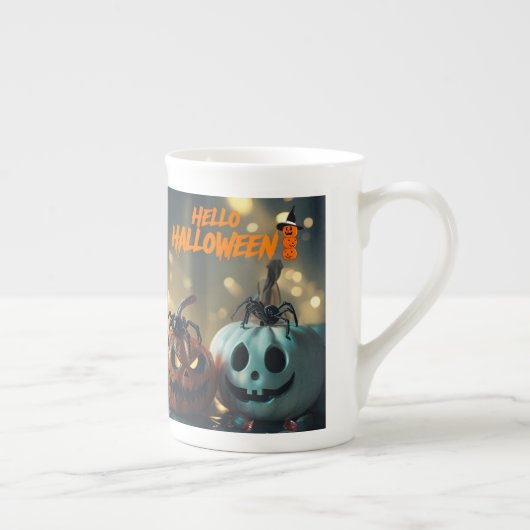 Tasse van Citrouille Hello Halloween! Porselein Kop (Rechts)