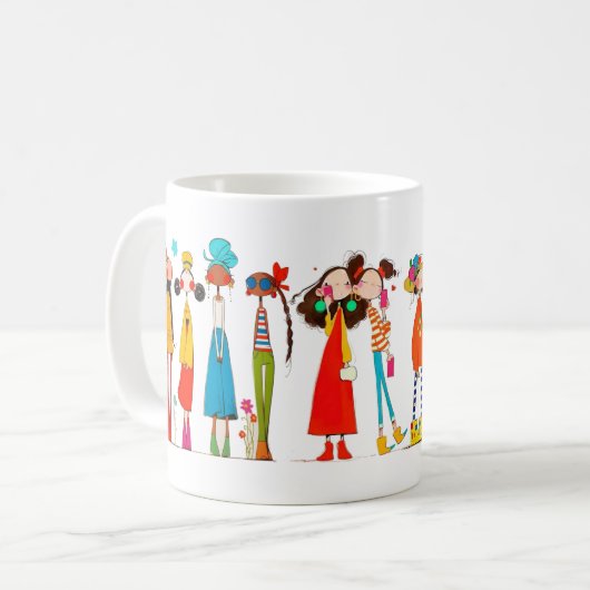 Tasse vriendinnen koffiemok (Voorkant links)