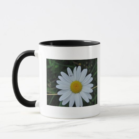 Tasse weisse Margeritenblüte Mok (Links)