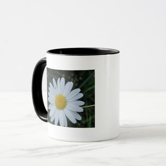 Tasse weisse Margeritenblüte Mok (Voorkant links)