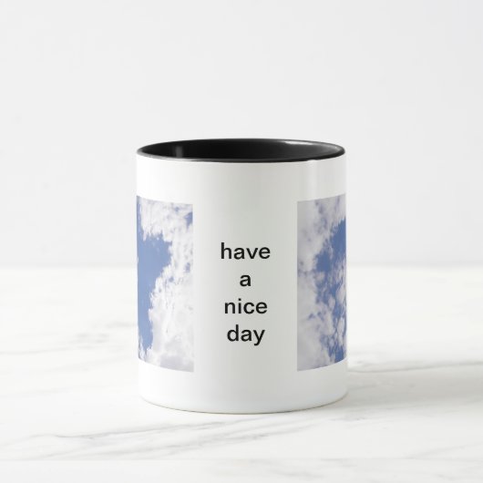 Tasse Wolkenstern: heb een leuke dag Mok (Midden)