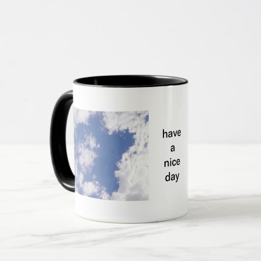 Tasse Wolkenstern: heb een leuke dag Mok (Voorkant links)