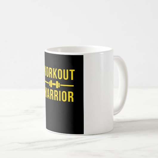Tasse Workout Warrior Koffiemok (Voorkant rechts)