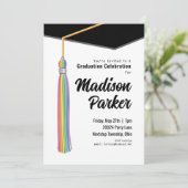 Tassel Afstudeerfeest Uitnodiging (Staand voorkant)