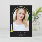 Tassel Arch Modern Minimal 2 Foto Afstuderen Kaart (Staand voorkant)